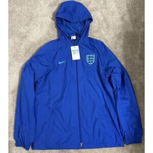 Nike DRI FIT Repel Fleece Lined England Lions Strike Hooded Soccer Jacket Medium